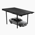 Solaranlage Carport 5x3 m, Doppel-Carport aus Aluminium, Freistehend für Autos, Schwarz