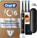 Oral-B iO Series 6 Plus Elektrische Zahnbürste – 5 Reinigungsmodi, Reiseetui & 3 Bürstenköpfe, Schwarz